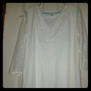 White lace dress| Long sleeve